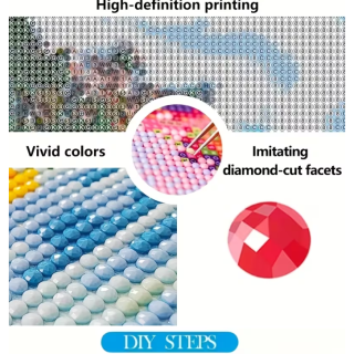 Preview: Diamond Painting Katze & Schmetterling